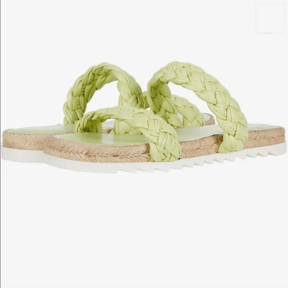 Marc Fisher Women Jaimee Leather Jute  Sandals shoes sz 10M - Picture 1 of 12